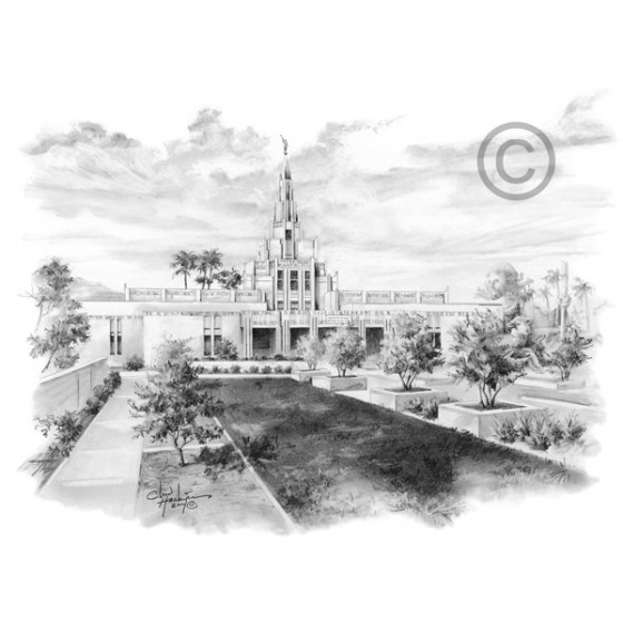 Phoenix Arizona Temple Drawing